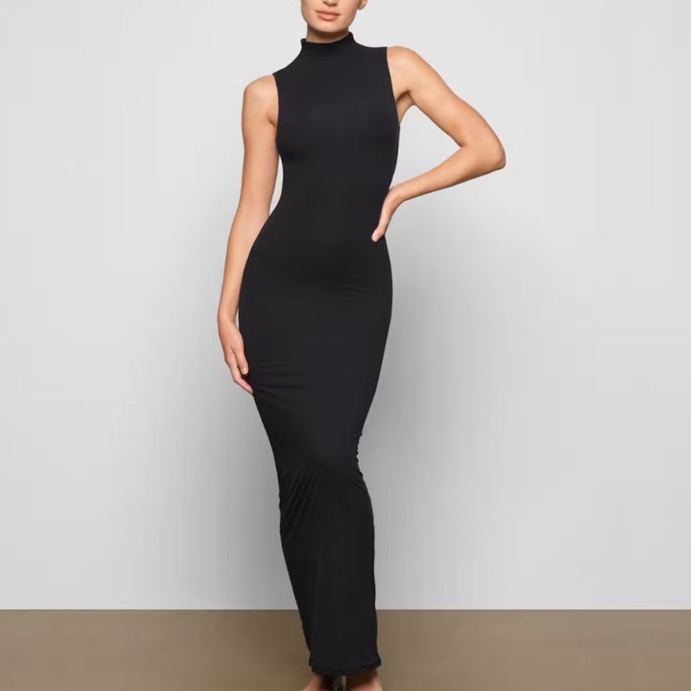 SKIMS Women's Sleeveless Mock Neck Dress | Fits Everybody Collection